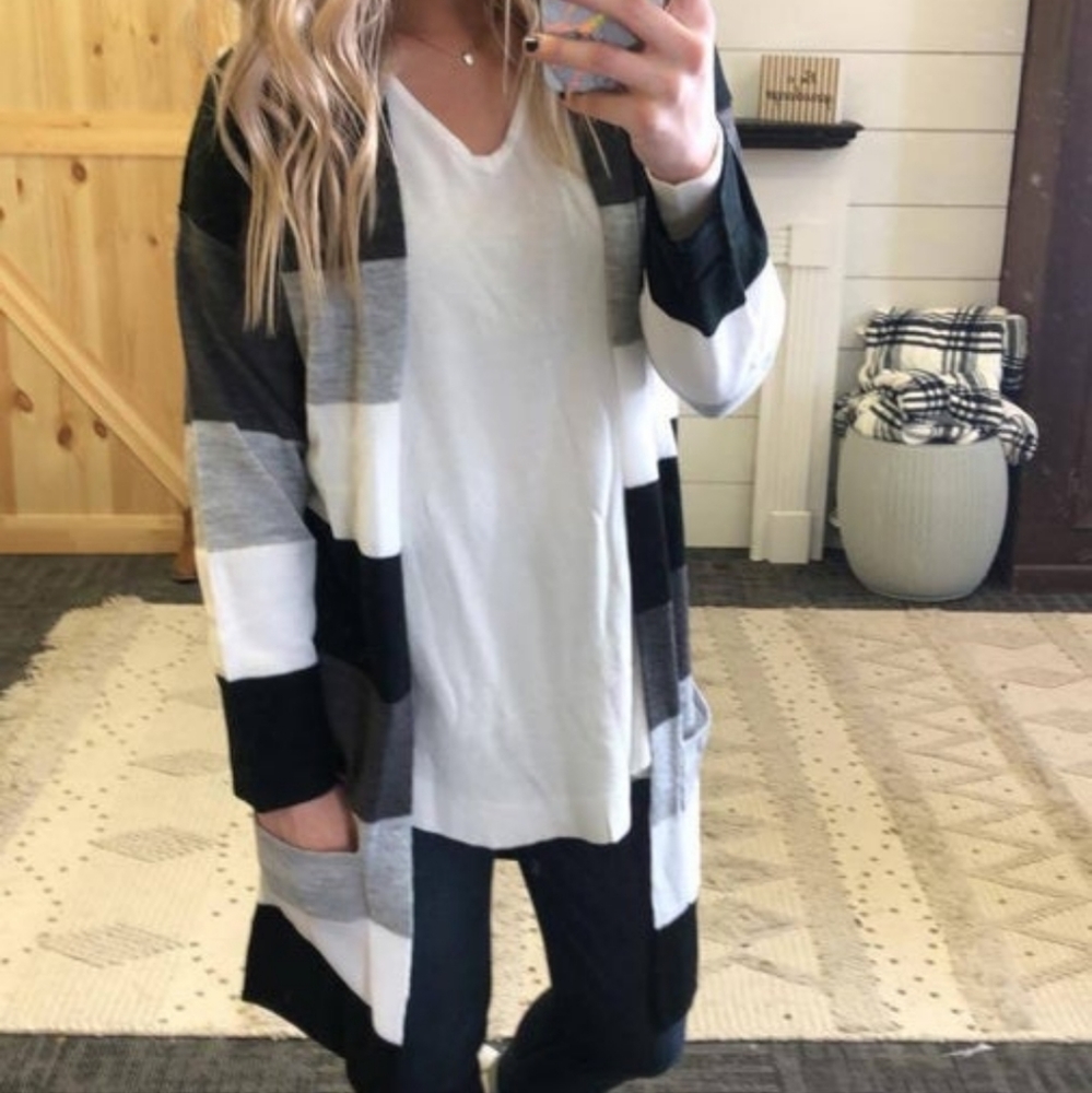 Striped cardigan